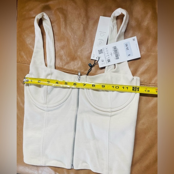 Off-White ZARA CORSET CROP TOP - Picture 5 of 7